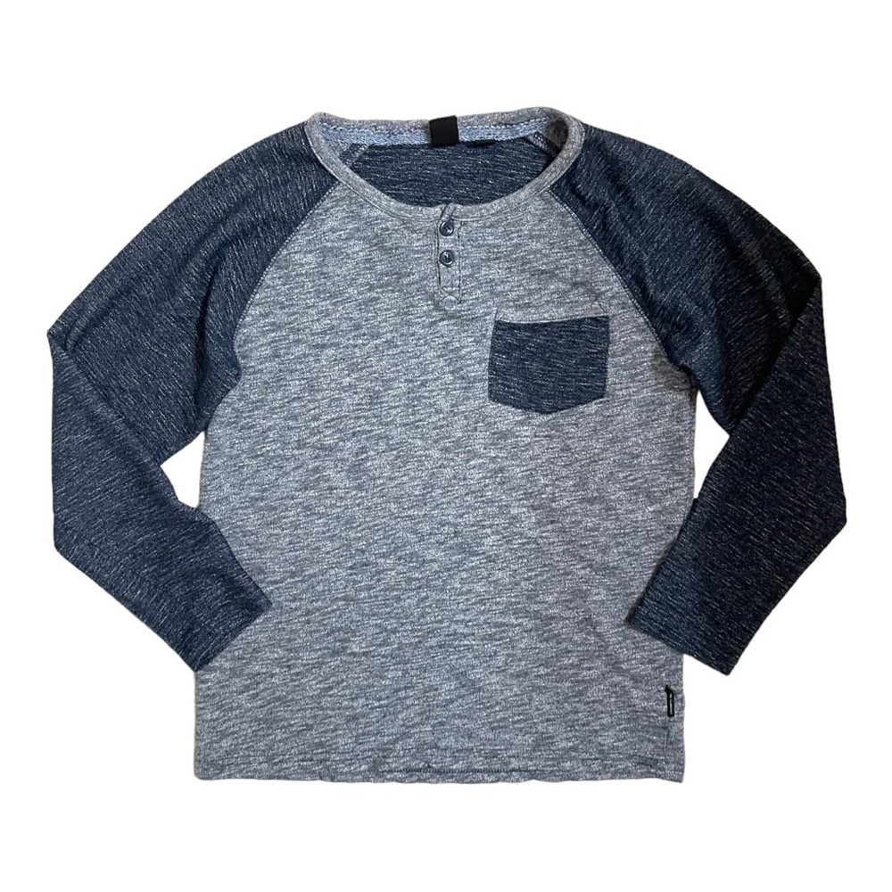 Ocean Current Boy’s Color Block Long Sleeve Henley Shirt EUC